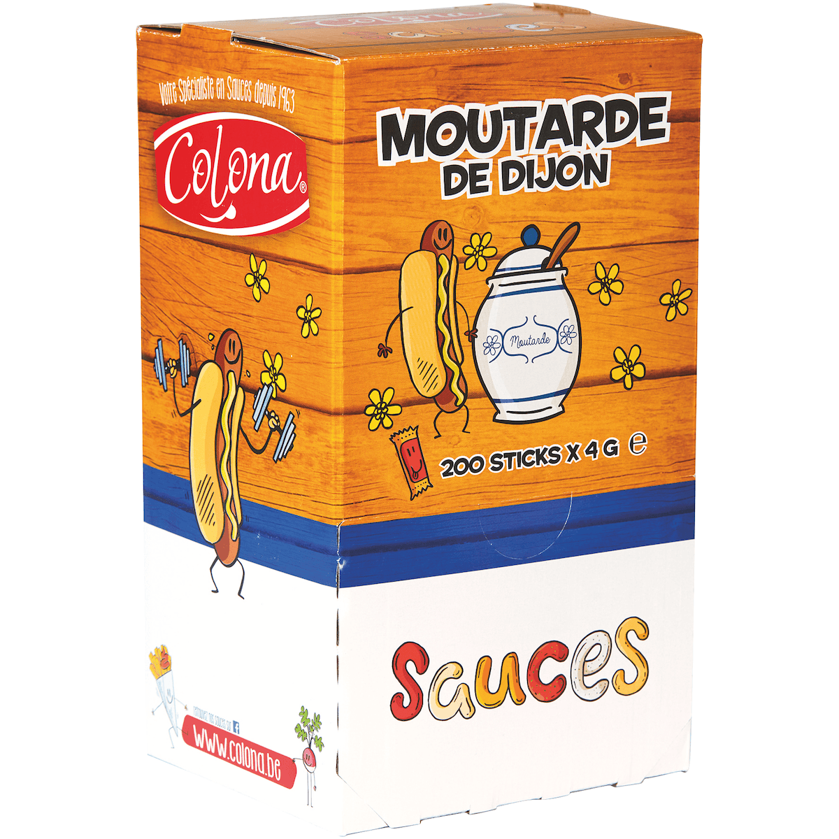 MOUTARDE FORTE COLONA 200 DOSETTES DE 4G