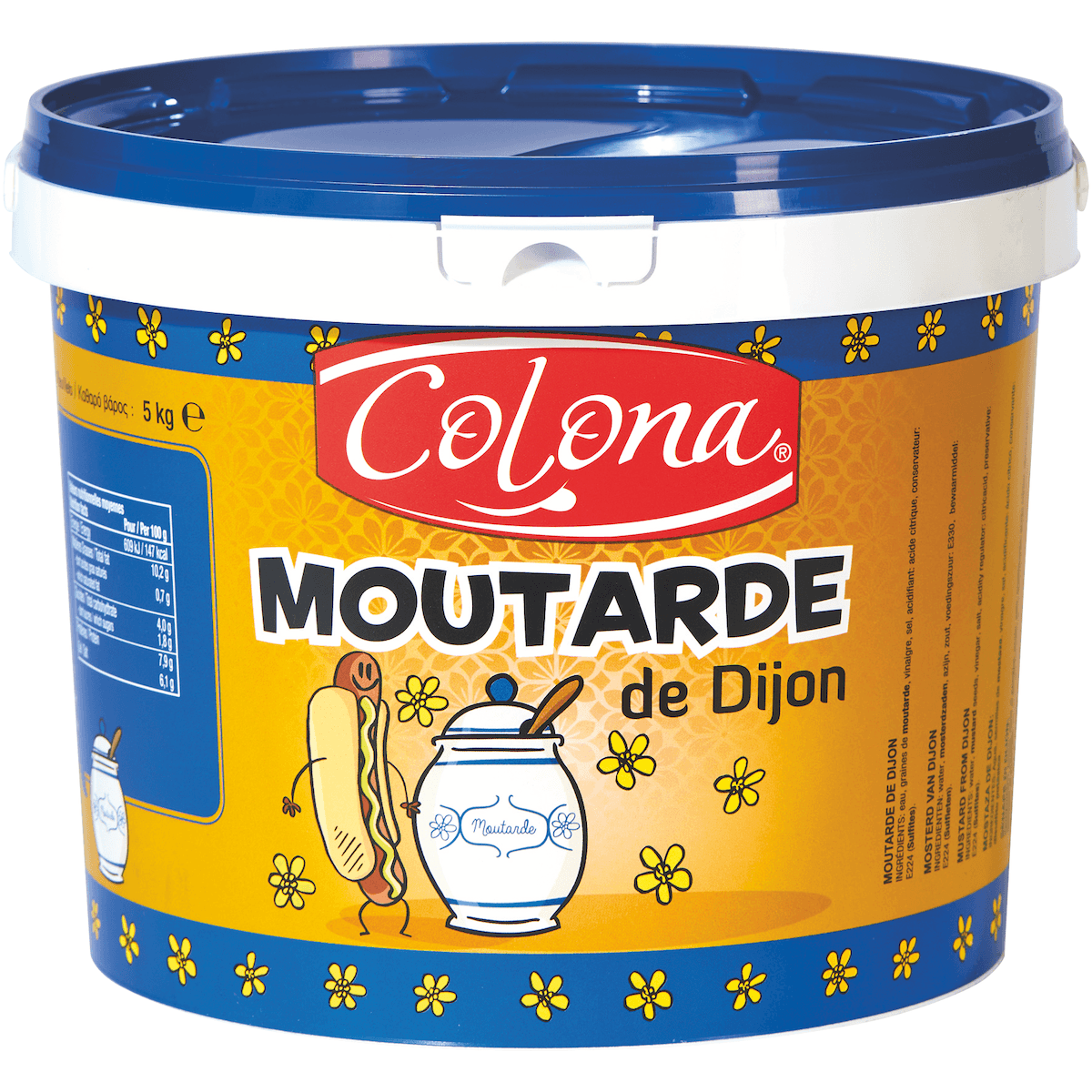 MOUTARDE FORTE COLONA 5 L SEAU