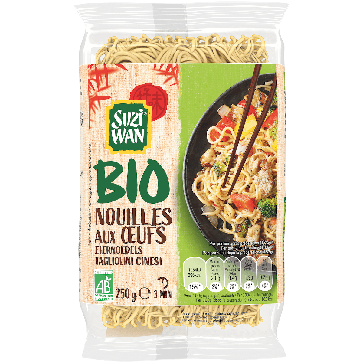 NOUILLES AUX OEUFS BIO 250G