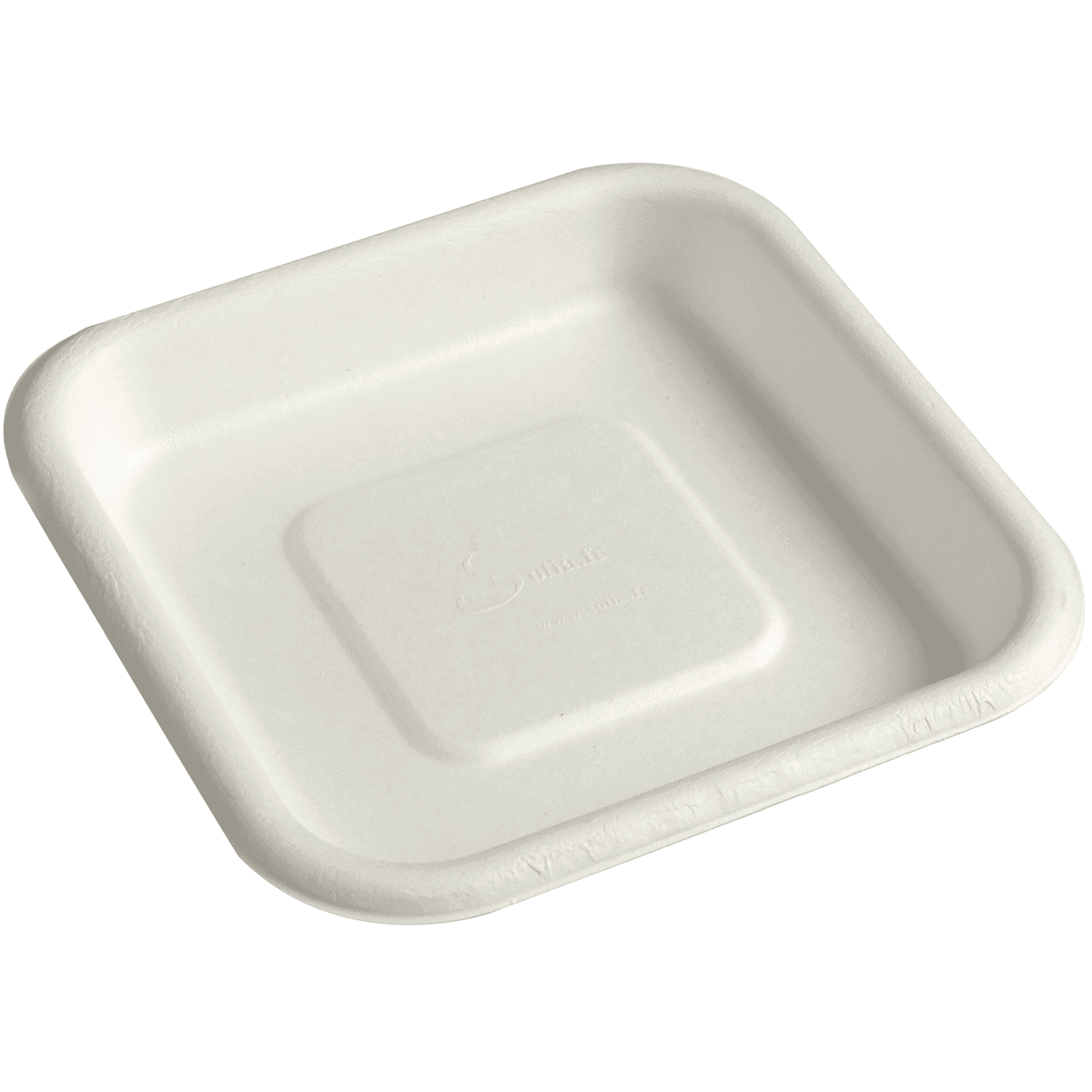 ASSIETTE PULPE DE CANNE BLANCHE NATURA 13,5X13,5CM - CARTON DE 200