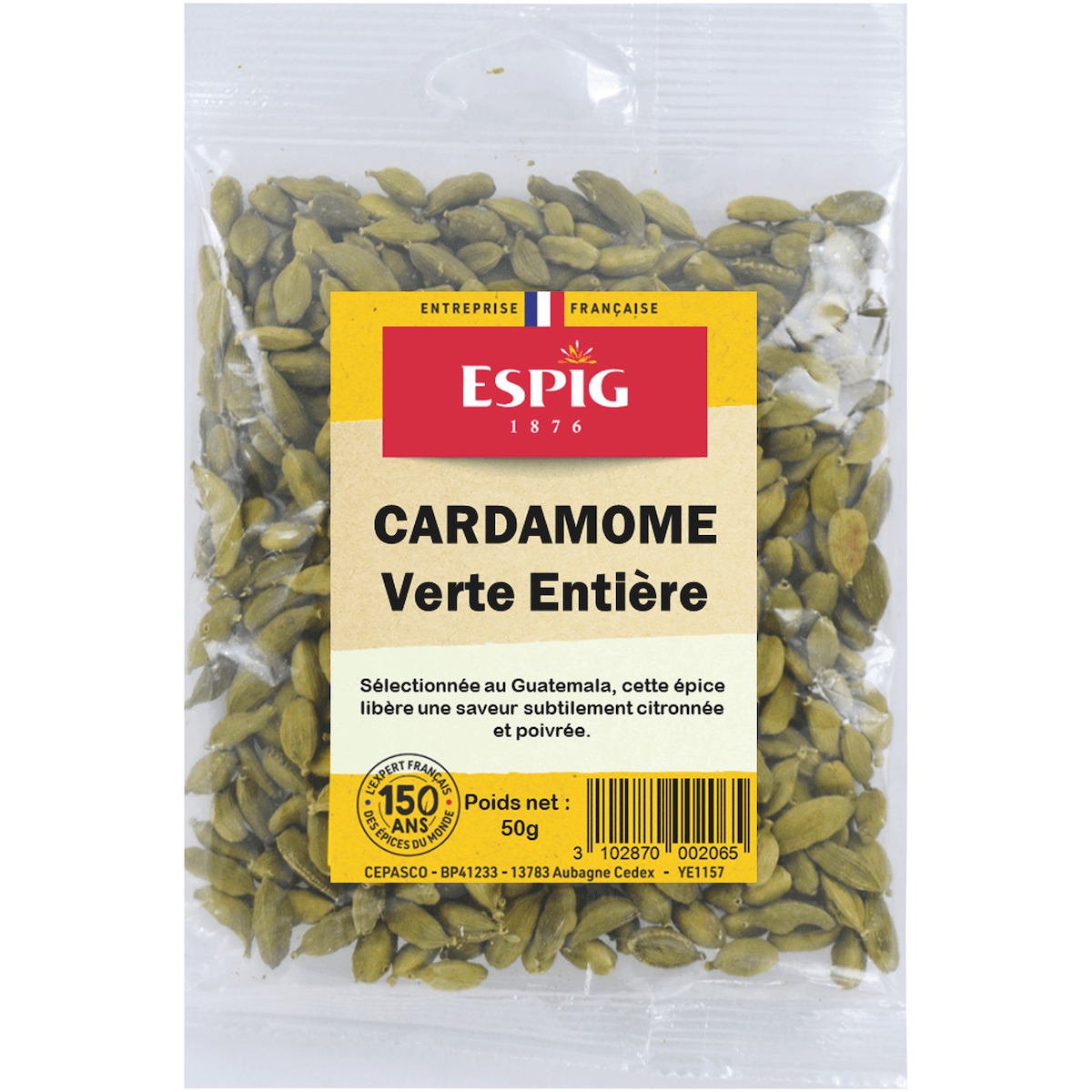 CARDAMOME VERTE GRAINES SACHET - 50G
