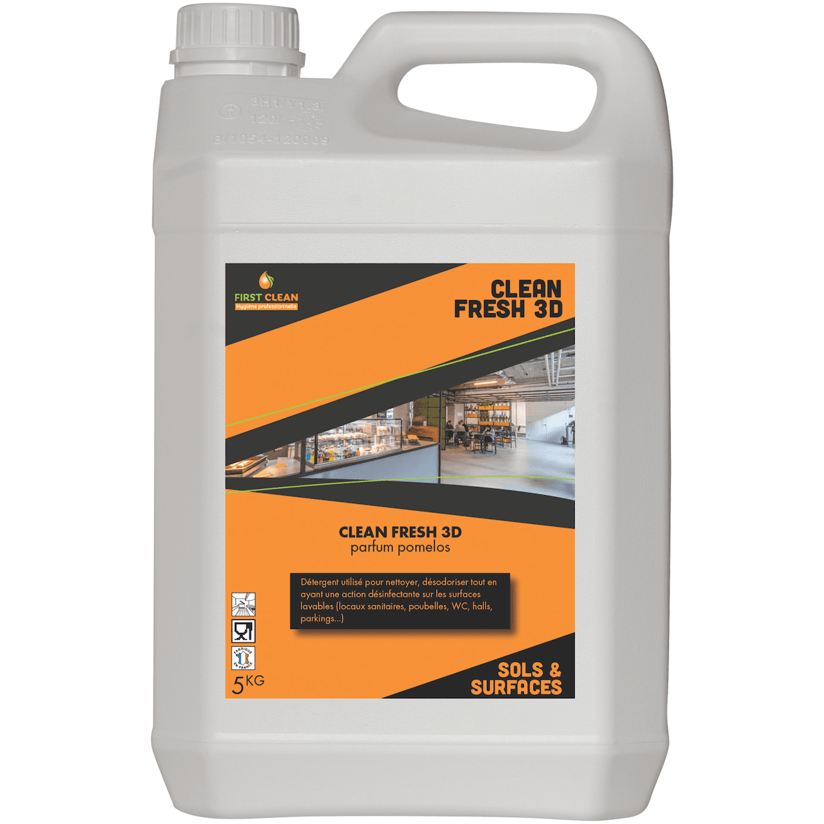 DÉTERGENT DÉSINFECTANT DÉSODORISANT SOLS - BIDON 5L