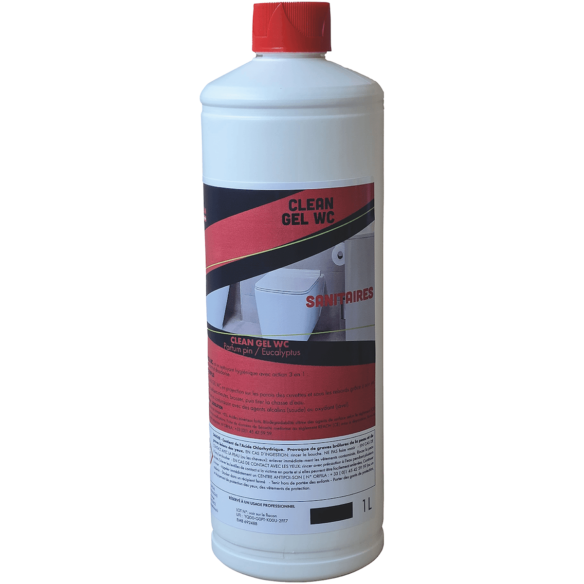 CLEAN GEL WC - DÉTARTRANT WC GÉLIFIÉ ACIDE