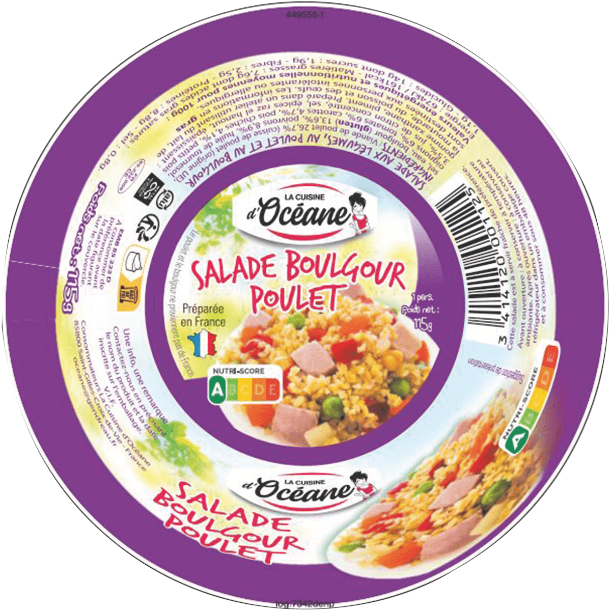 SALADE POULET BOULGOUR - 115G