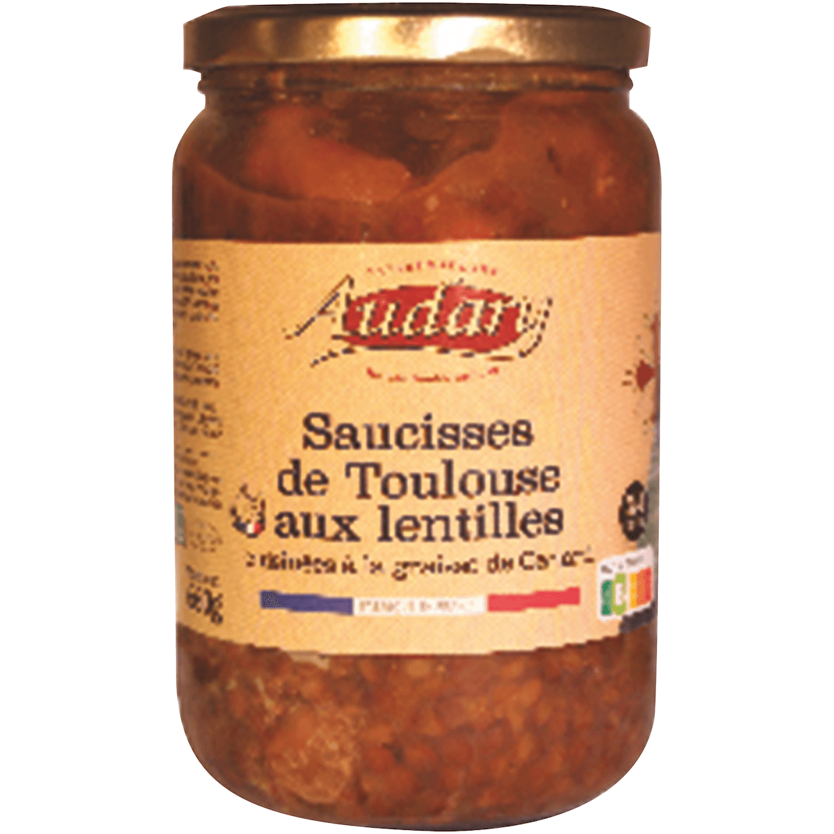 SAUCISSE DE TOULOUSE AUX LENTILLES BOCAL 75CL