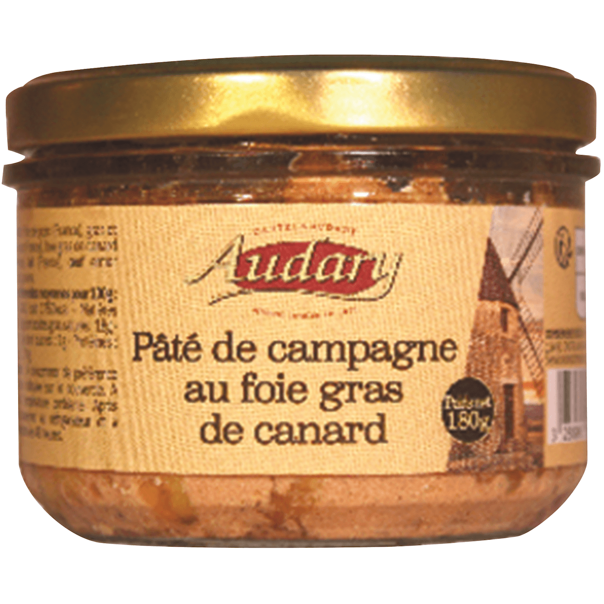 PATE DE CAMPAGNE AU FOIE GRAS BOCAL 23CL