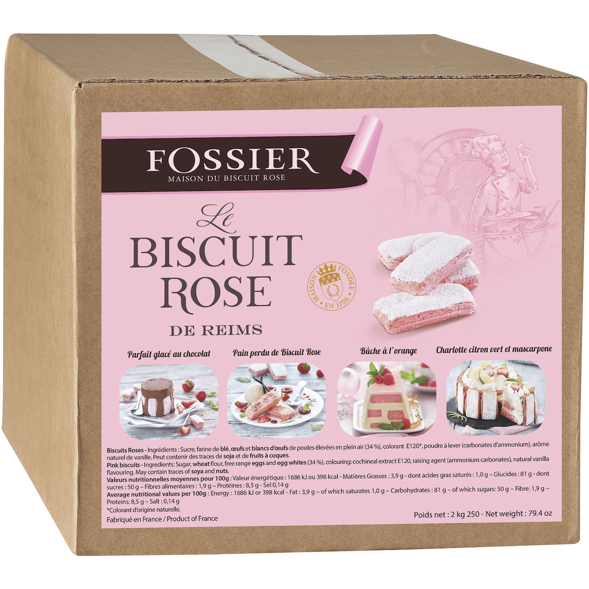 BISCUITS ROSE DE REIMS RESTAURATION SACHET DE 250G