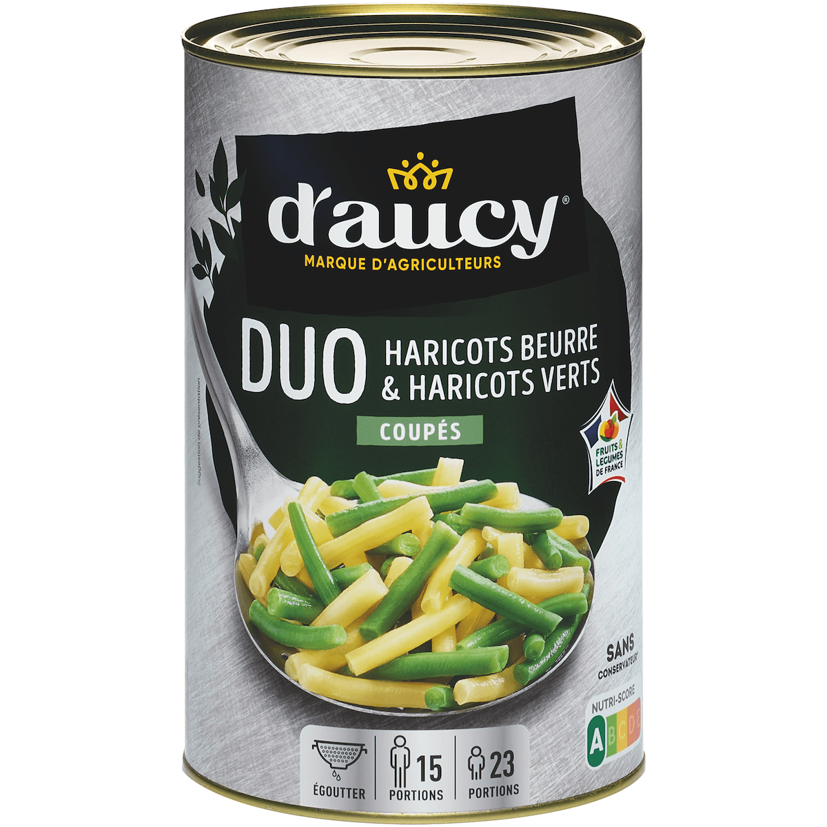 HARICOTS BEURRE/HARICOTS VERTS COUPES - BTE 5/1 - CULTIVE 100% FRANCE CEE2