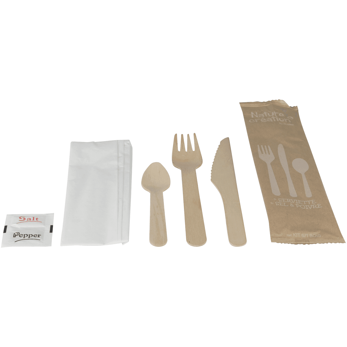 KIT 6/1 BOIS (4/1 + SEL & POIVRE) - 250 P/C