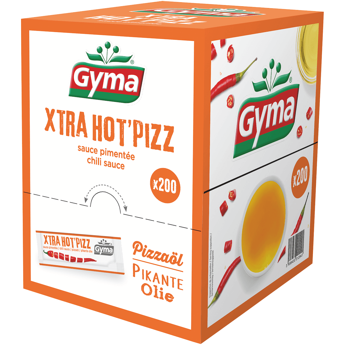 SAUCE PIMENTEE POUR PIZZA 3ML -  BOITE DISTRIBUTRICE DE 200 STICKS