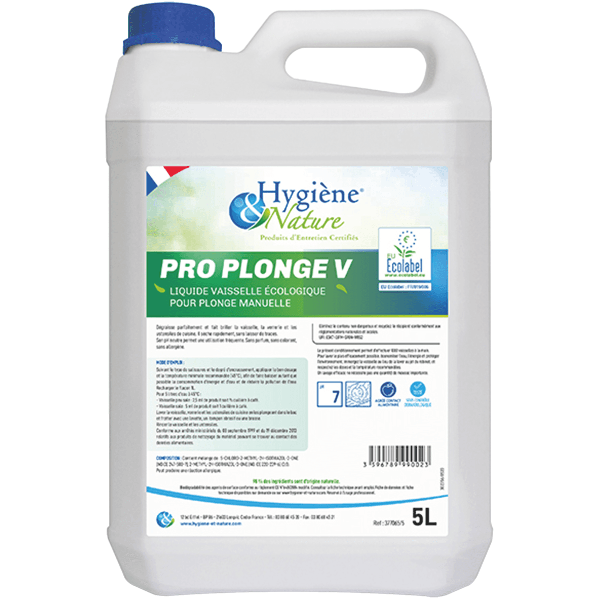 LIQUIDE VAISSELLE MAIN PRO PLONGE V -BIDON DE 5L