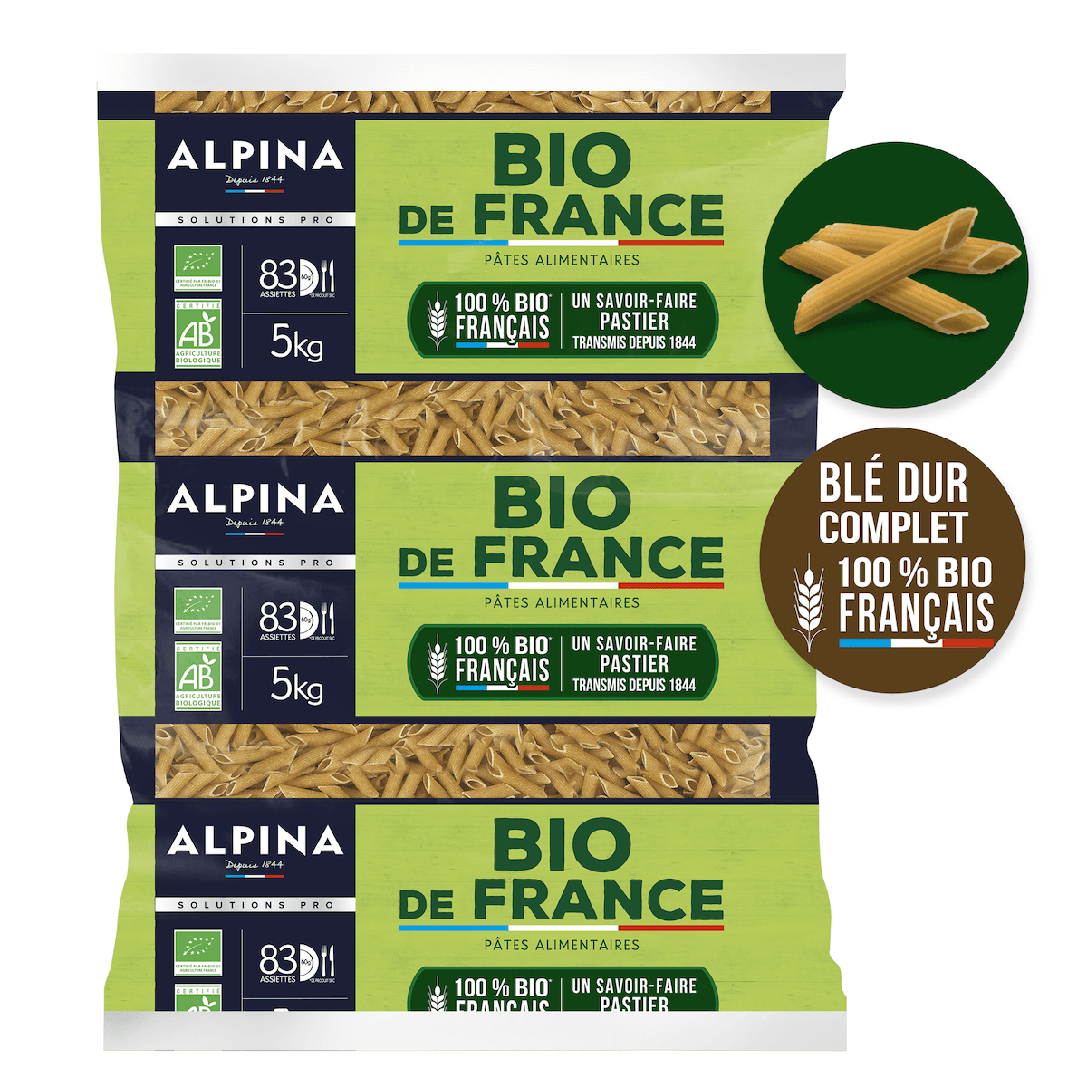 PENNE COMPLET QS BIO FRANCE - CARTON 5KG