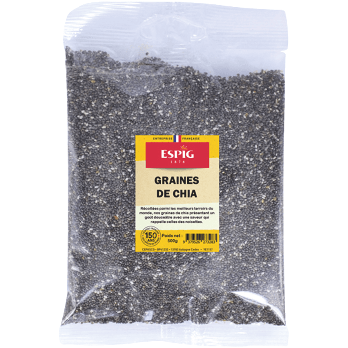 GRAINES DE CHIA - SACHET 500G