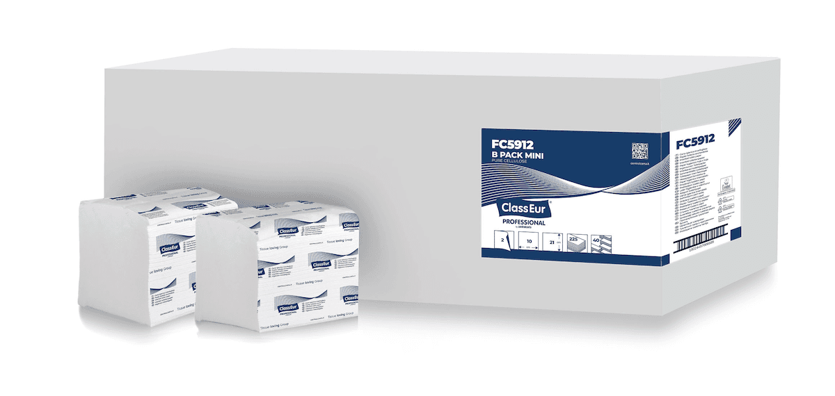 PAPIER TOILETTE 2 PLIS BLANC 10X21CM 225 FORMATS - CARTON DE 40