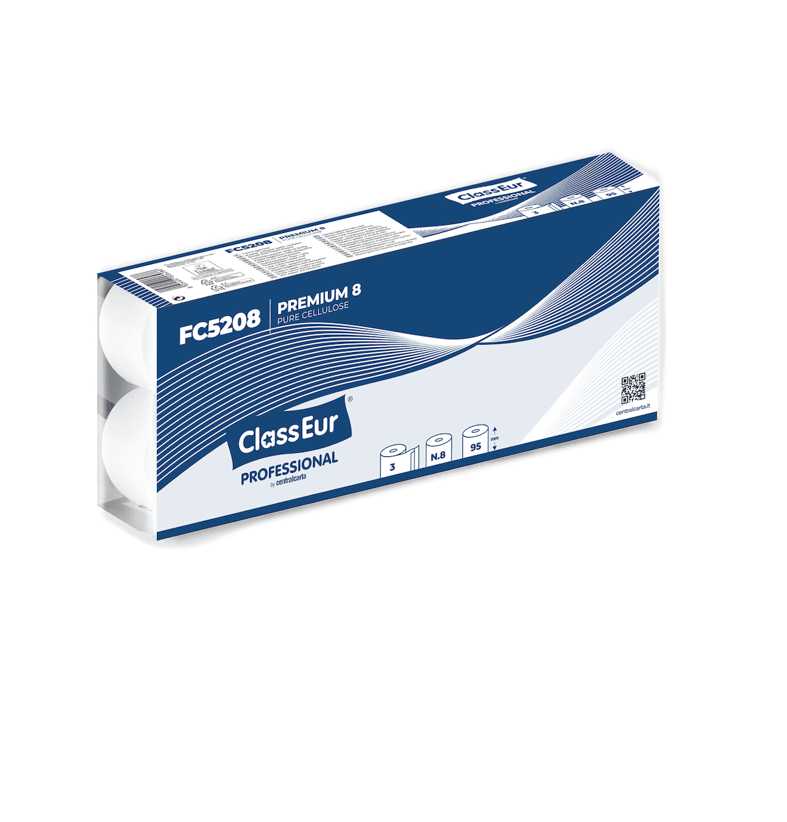ROULEAU PAPIER TOILETTE 3 PLIS BLANC 250 FORMATS - CARTON DE 72