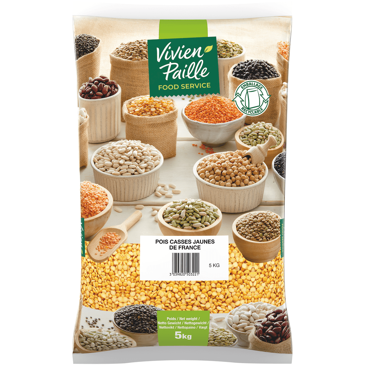 POIS CASSES JAUNE PL   5 KG  - ORIGINE FRANCE