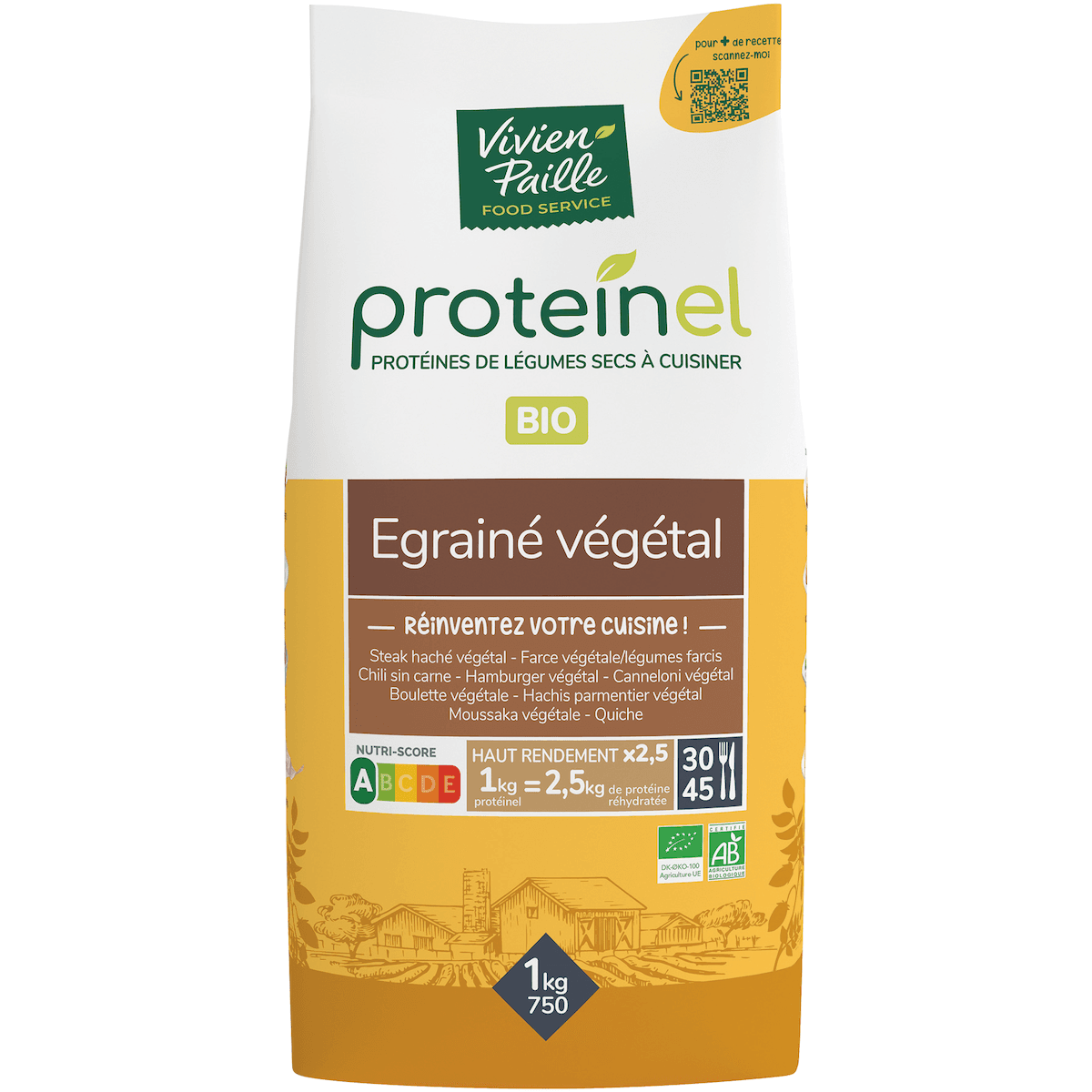 PROTEINEL - EGRAINE VEGETAL BIO - 1.75KG
