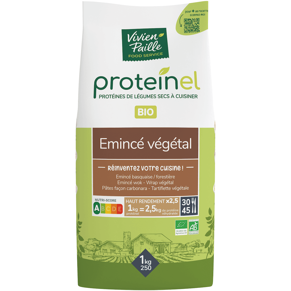 PROTEINEL - EMINCE VEGETAL BIO - 1.25KG