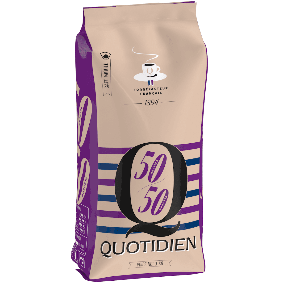 QUOTIDIEN 50/50 MOULU 1KG