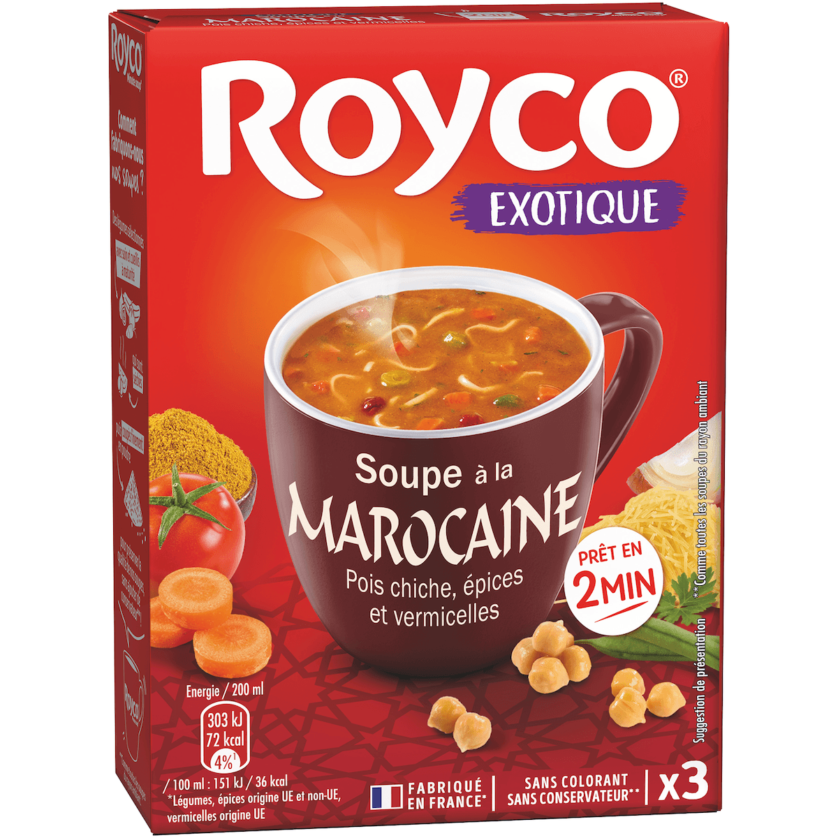 BOUILLON A LA MAROCAINE  - BOITE 3 SACHETS