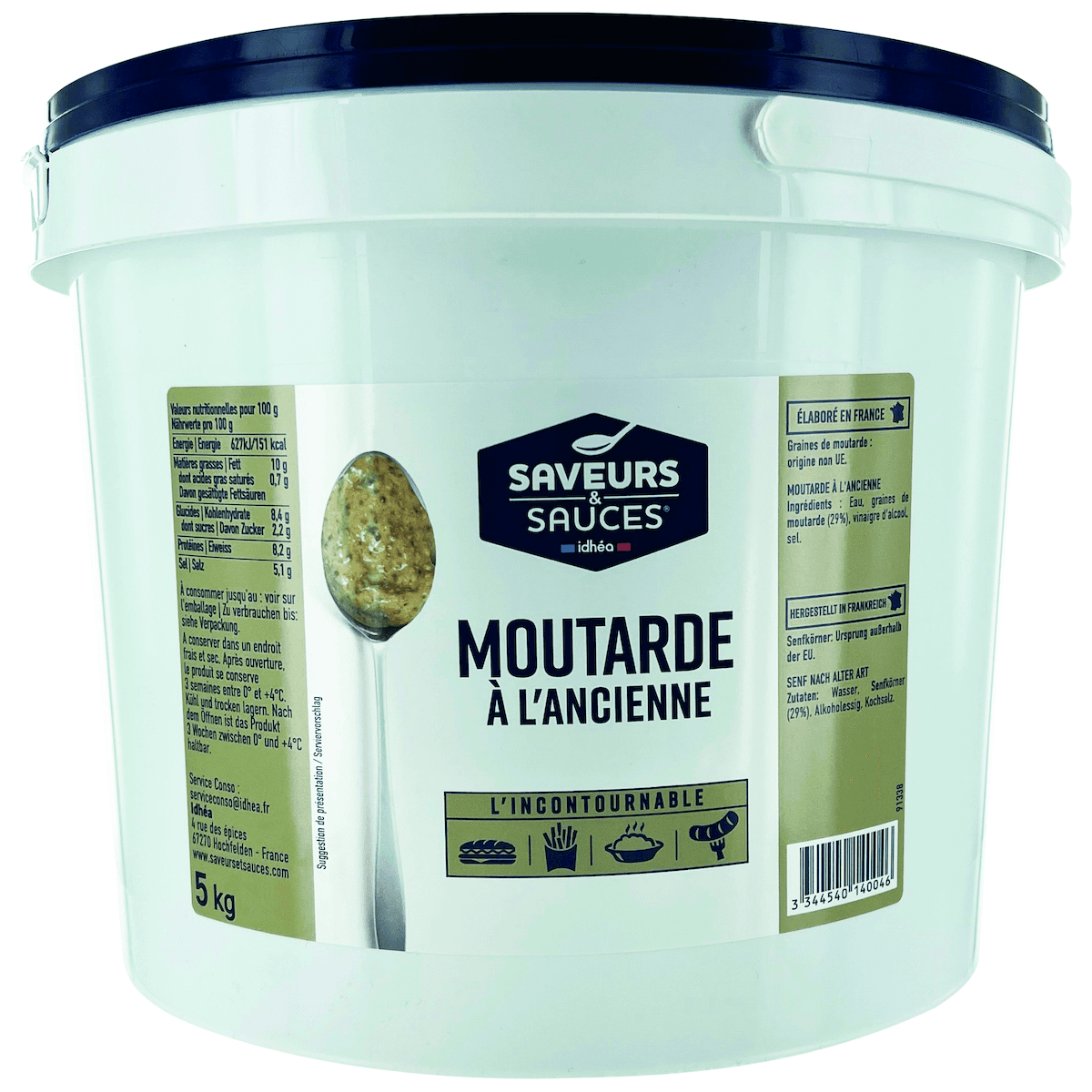 MOUTARDE A L ANCIENNE - SEAU 5KG