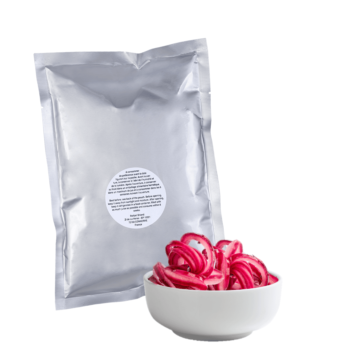 PICKLES DE OIGNONS ROUGES POCHE ALU 300G