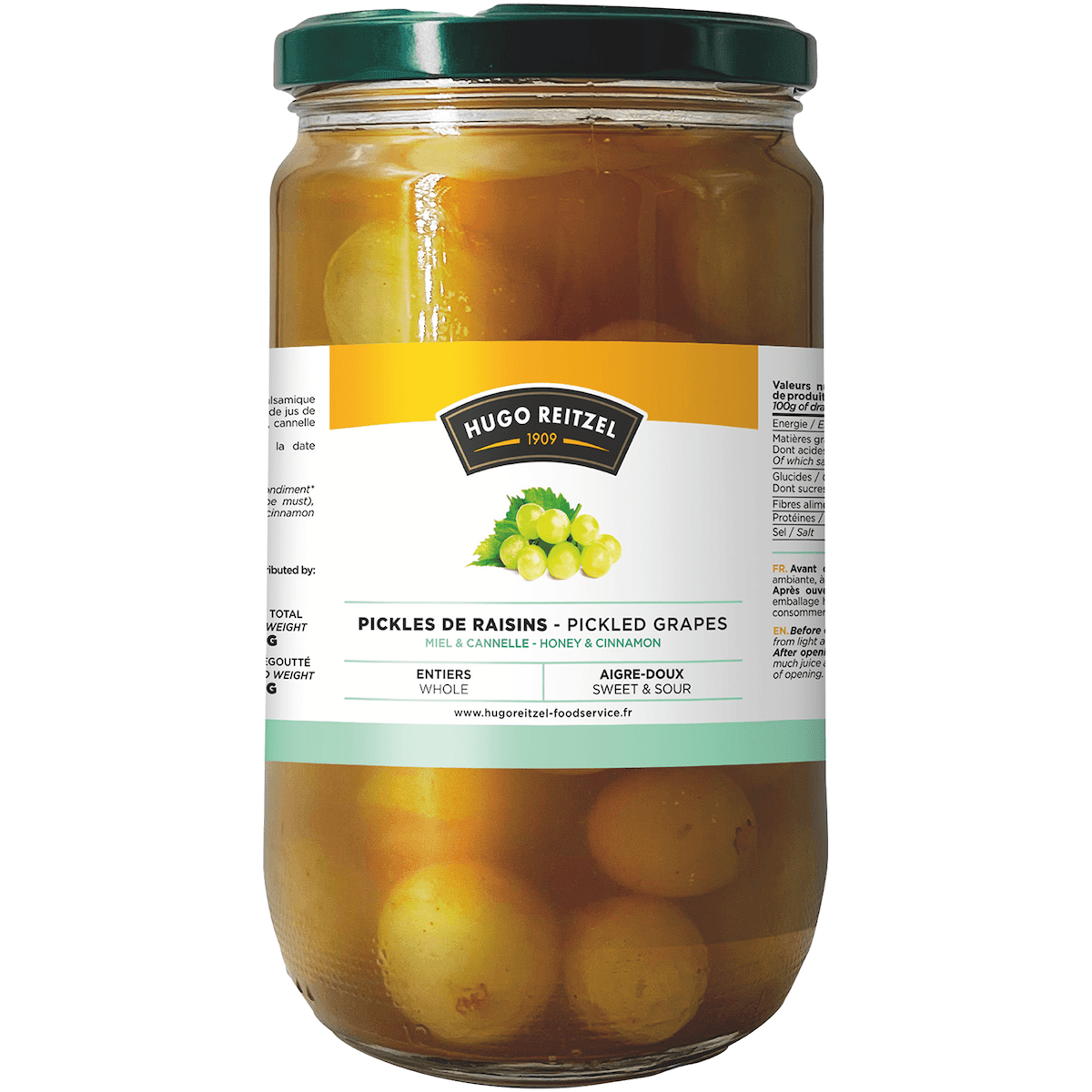 PICKLES RAISONS MIEL CANNELLE BOCAL 330G