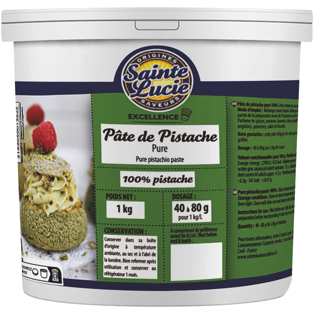 AROME PISTACHE EN PATE 100% 1KG