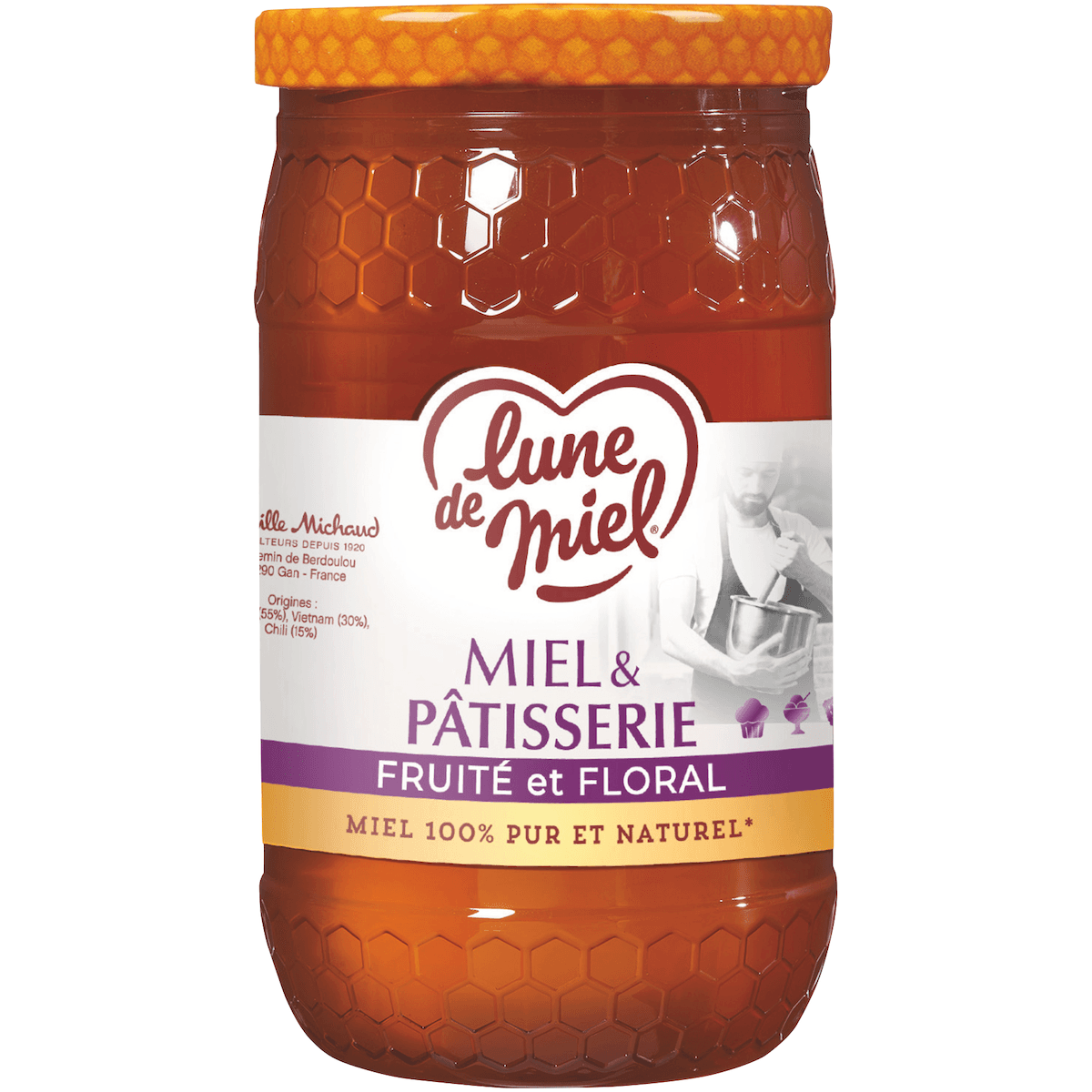 MIEL DE FLEURS PATISSERIE - POT PLASTIQUE 1KG