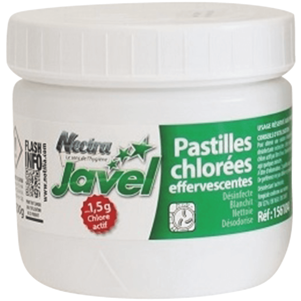 PASTILLES CHLOREES 3,30GR  EFFERVESCENTES  ENVIRON  1.5 GR CHLORE