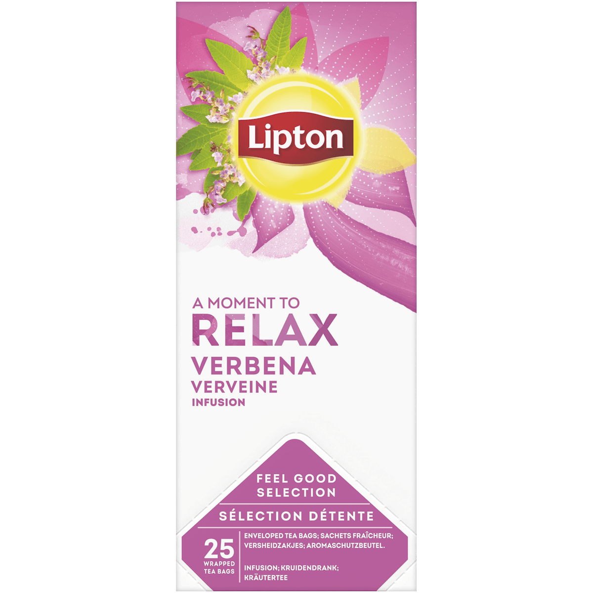 LIPTON FEEL GOOD SELECTION INFUSION VERVEINE - BOITE 25 SACHETS FRAICHEUR