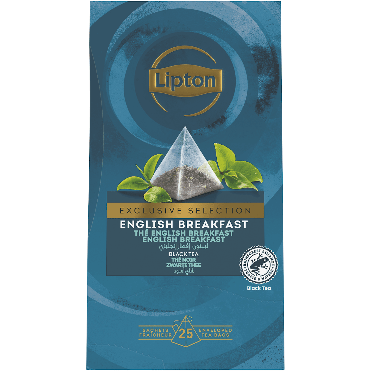 LIPTON EXCLUSIVE SELECTION ENGLISH BREAKFAST-25 SACHETS PYRAMIDES