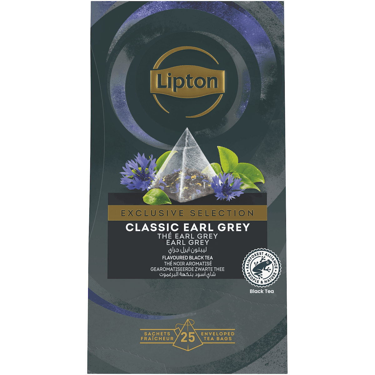 LIPTON EXCLUSIVE SELECTION EARL GREY-25 SACHETS PYRAMIDES