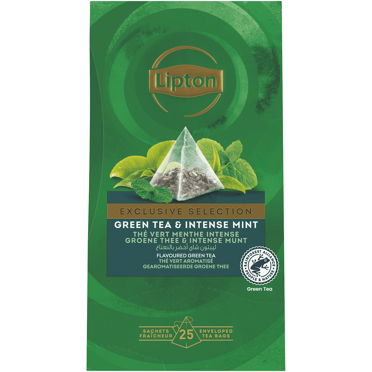 LIPTON EXCLUSIVE SELECTION THE VERT MENTHE INTENSE - 25 SACHETS PYRAMIDES