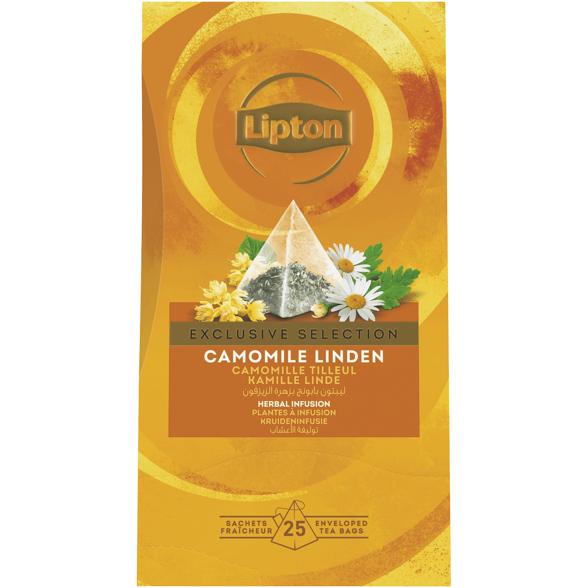 LIPTON EXCLUSIVE INFUSION CAMOMILLE TILLEUL - 25 SACHETS PYRAMIDES