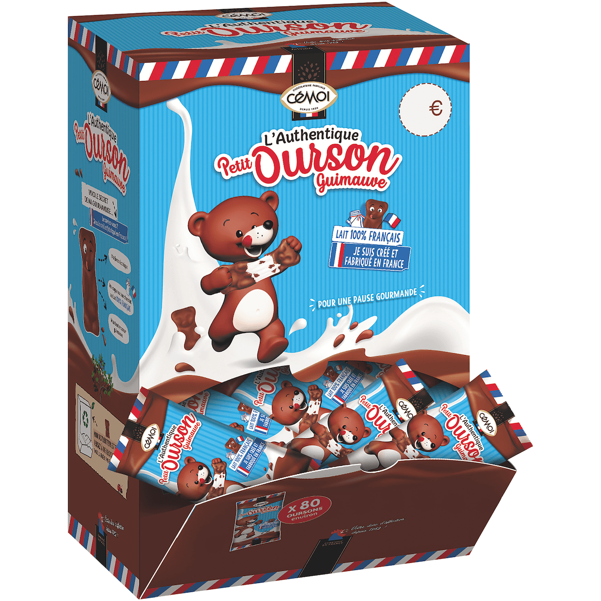 DISTRIBUTEUR 80 PETIT OURSON GUIMAUVE - CHOCOLAT AU LAIT - 920G