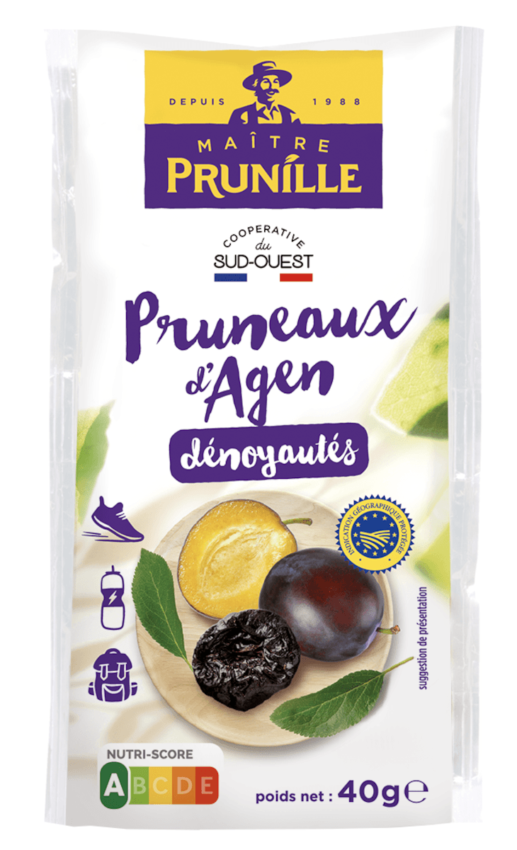 PRUNEAUX D'AGEN 55/66 DENOYAUTES A SP 35% - 40G