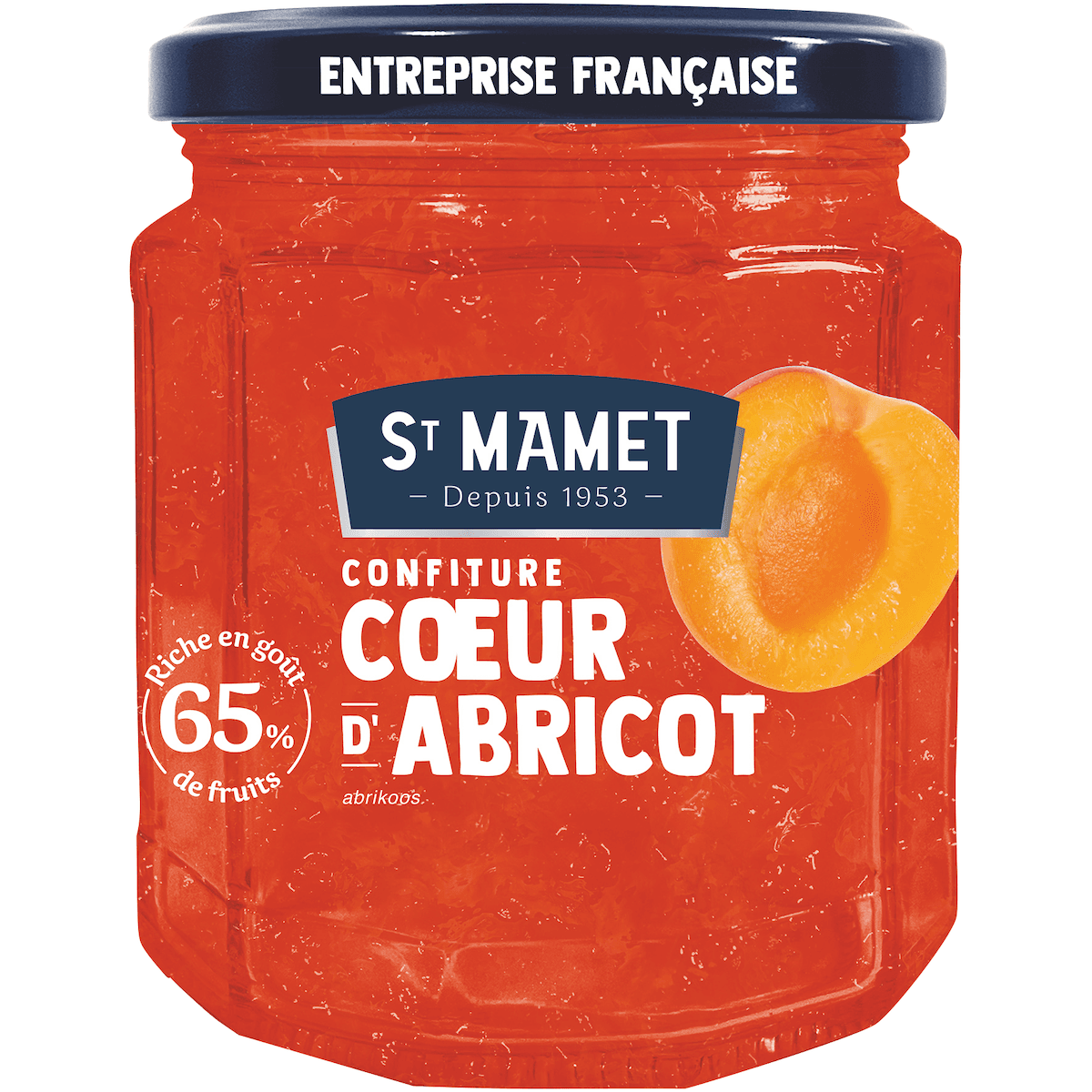COEUR DE FRUIT ABRICOT 65% - BOCAL VERRE 310G