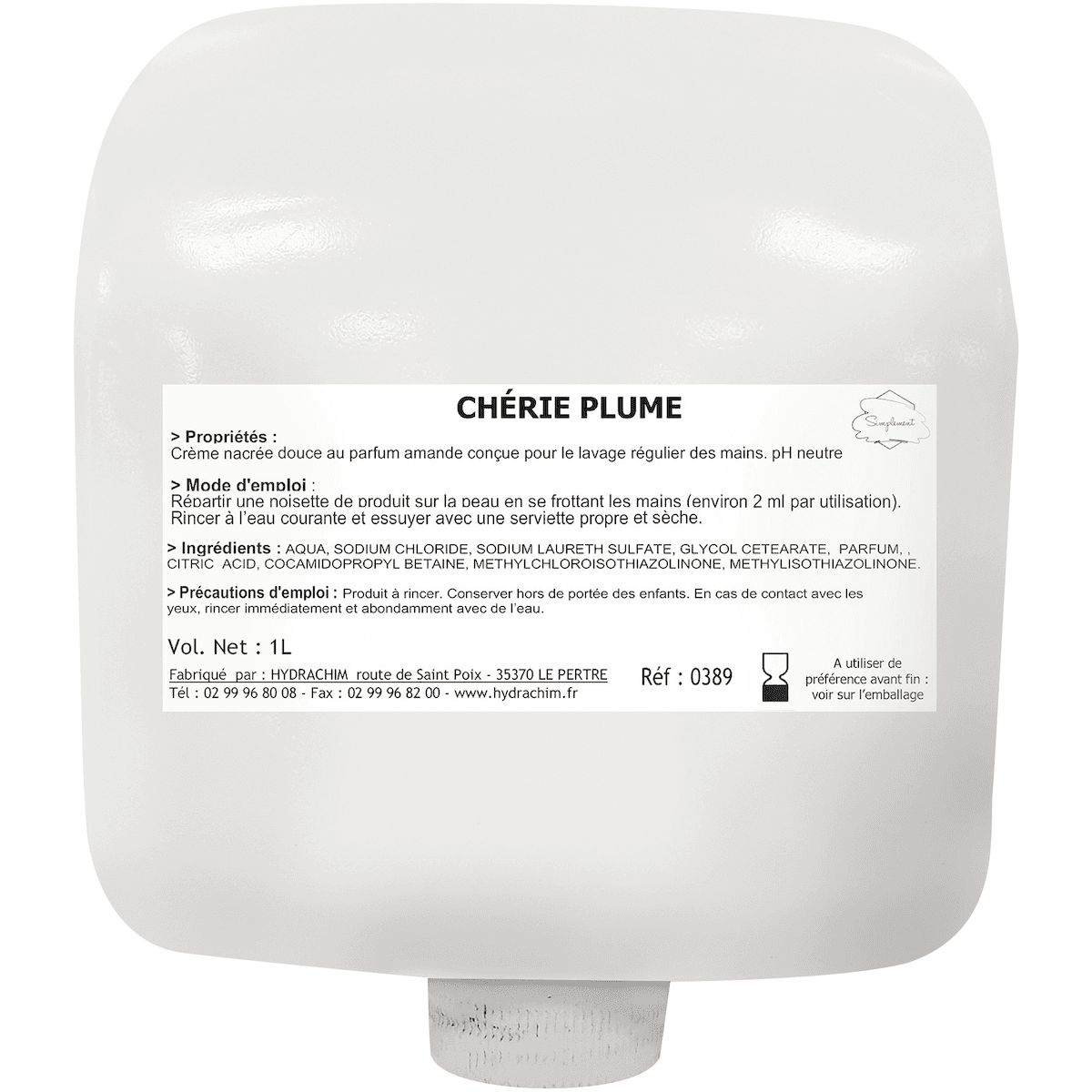 CREME MAIN PARFUM AMANDE DOUCE - CARTOUCHE 1L