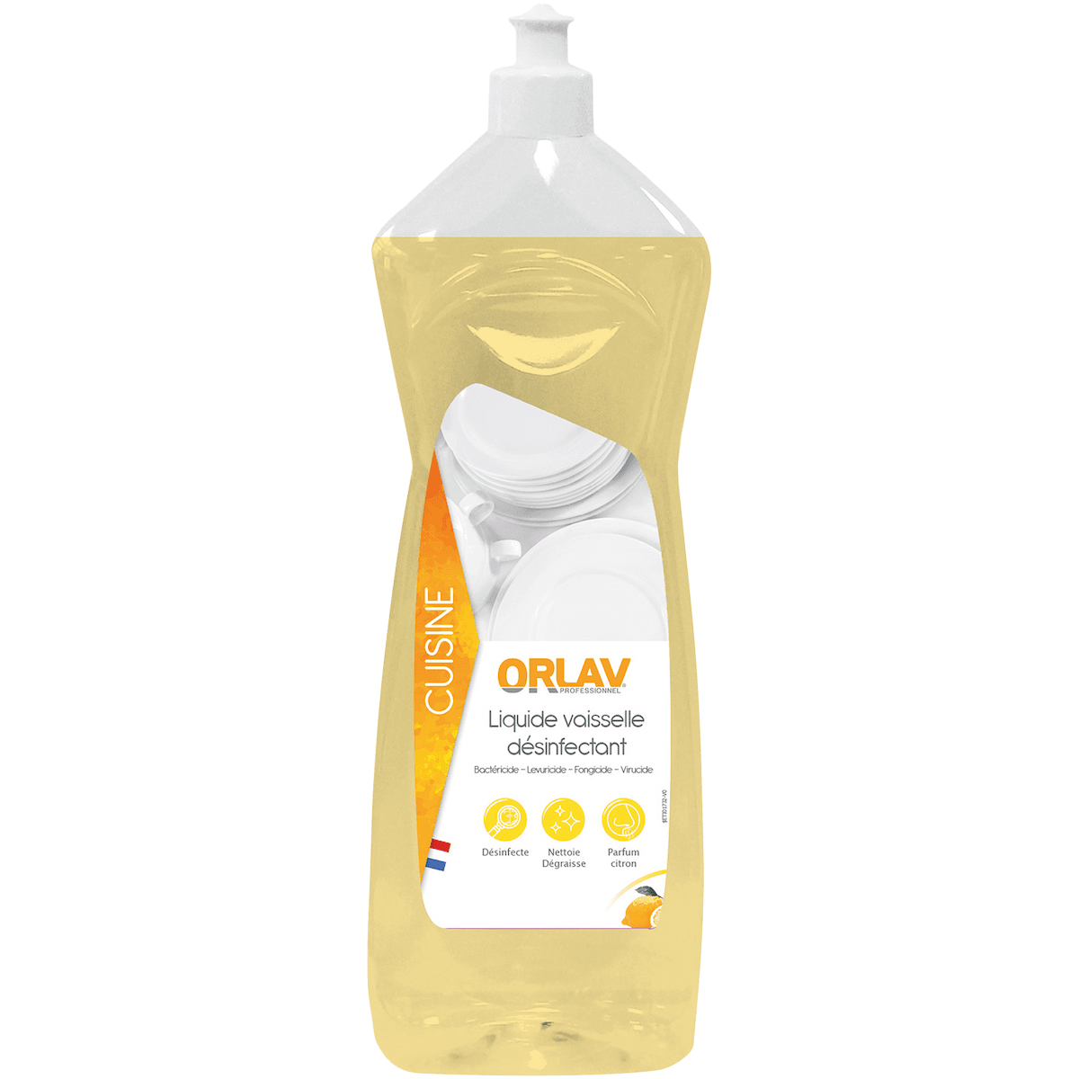 ORLAV-0407- LIQUIDE PLONGE MANUELLE DESINFECTANT 1L