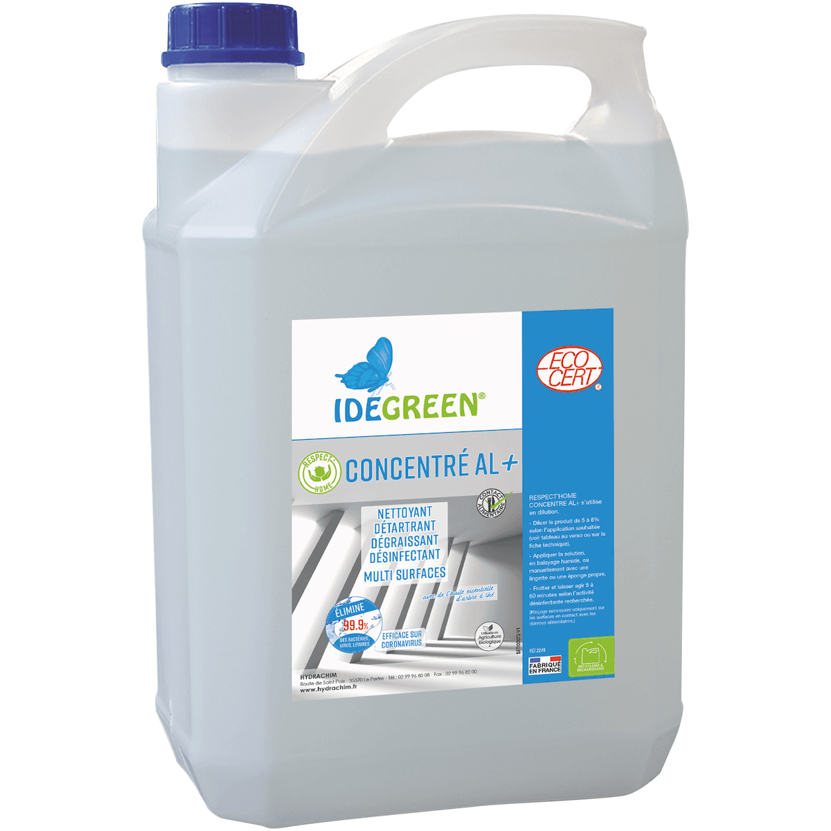 IDEGREEN RESPECT HOME CONCENTRE AL+ ECODETERGENT ECOCERT 5L