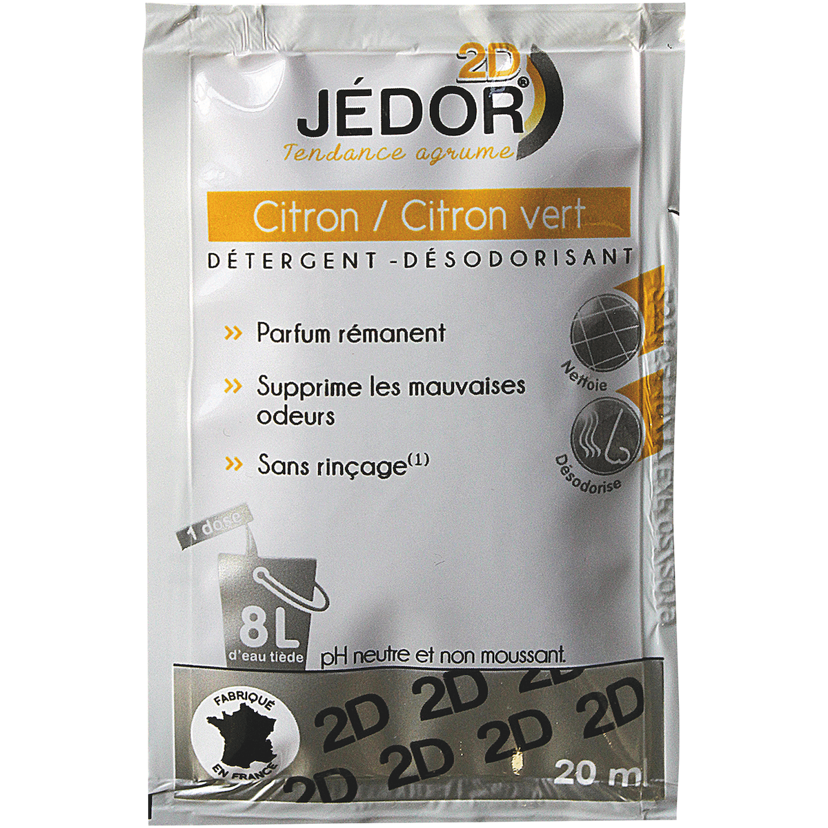 JEDOR - 5601 - DOSETTES 3D - NDB CITRON/CITRON VERT - 250X20ML