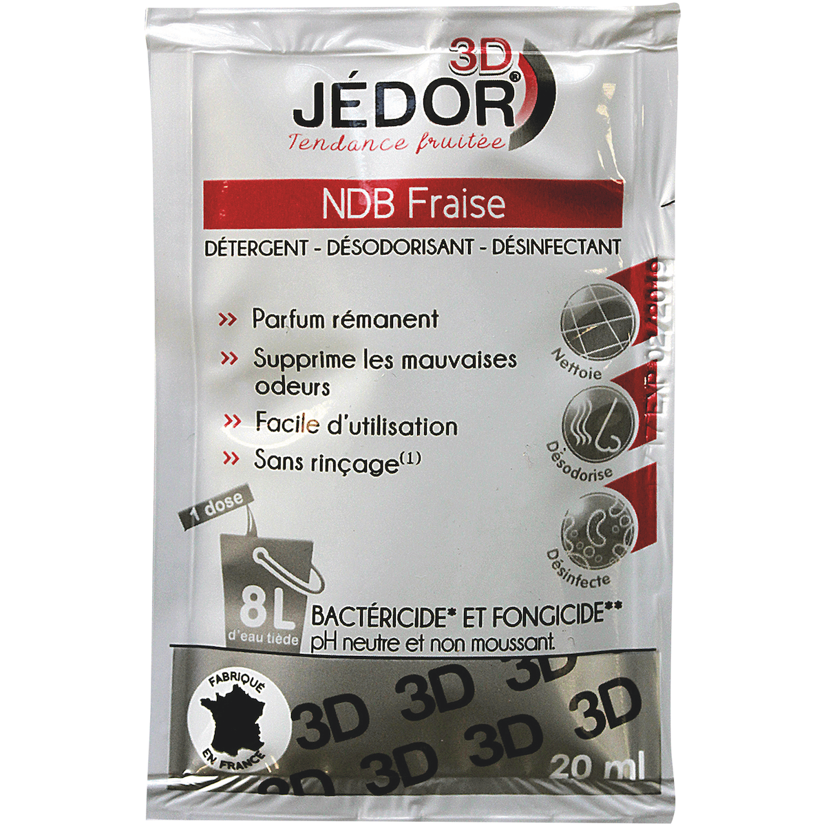 JEDOR DOSETTES 3D - NDB FRAISE 250X20ML