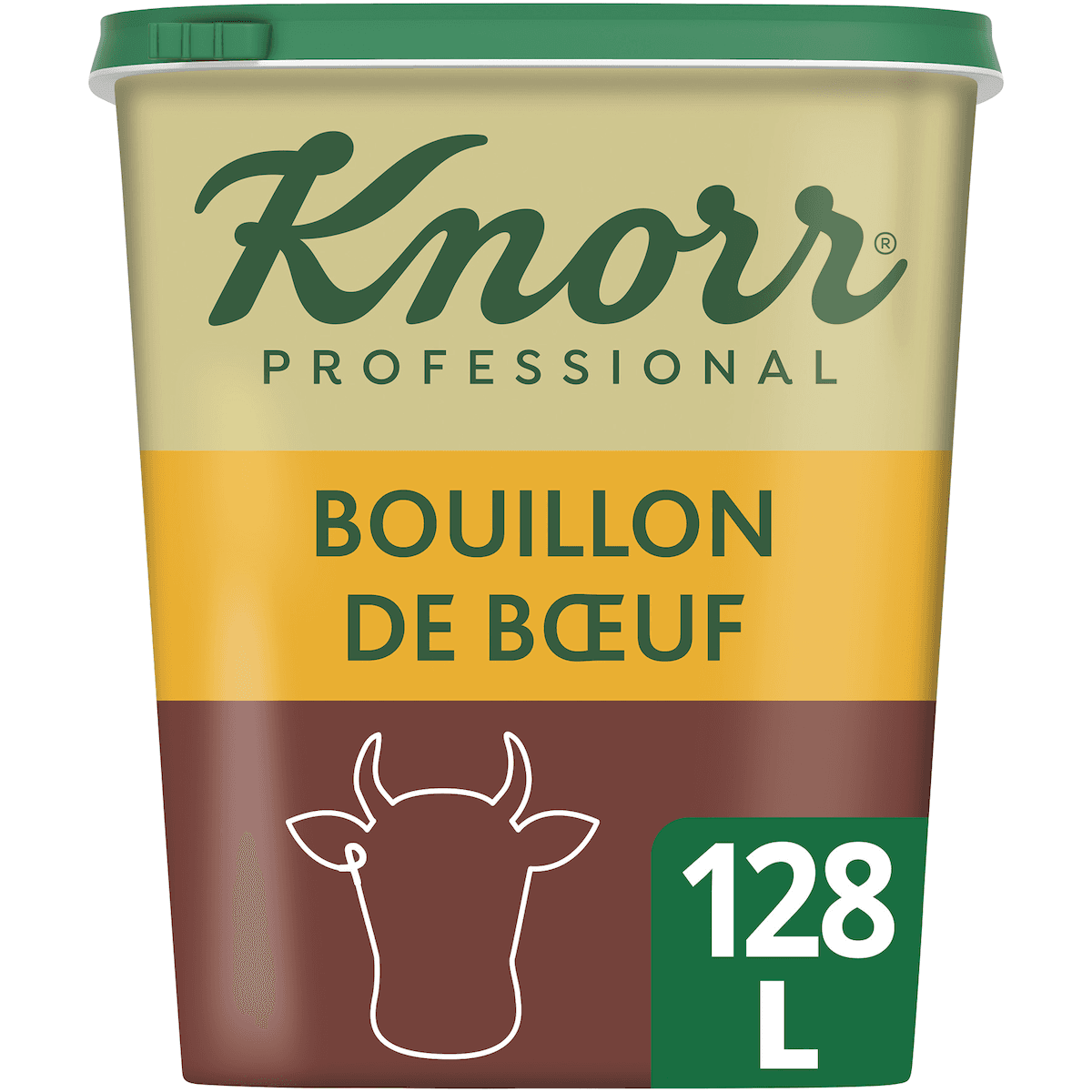 KNORR BOUILLON DE BOEUF CONCENTRÉ À FAIBLE TENEUR EN SEL 900G JUSQU'À 128L