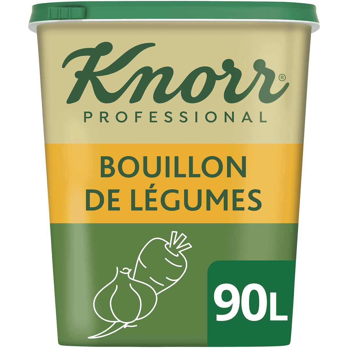 KNORR BOUILLON DE LÉGUMES CONCENTRÉ À FAIBLE TENEUR EN SEL 900G JUSQU'À 90L