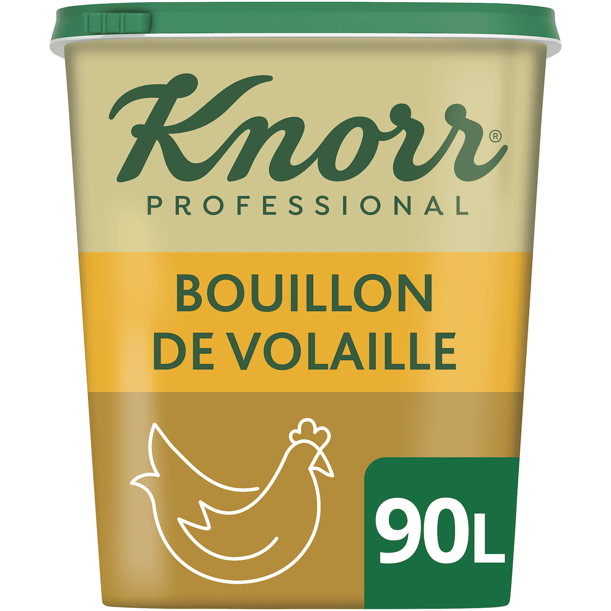 KNORR BOUILLON DE VOLAILLE CONCENTRÉ À FAIBLE TENEUR EN SEL 900G JUSQU'À 90L