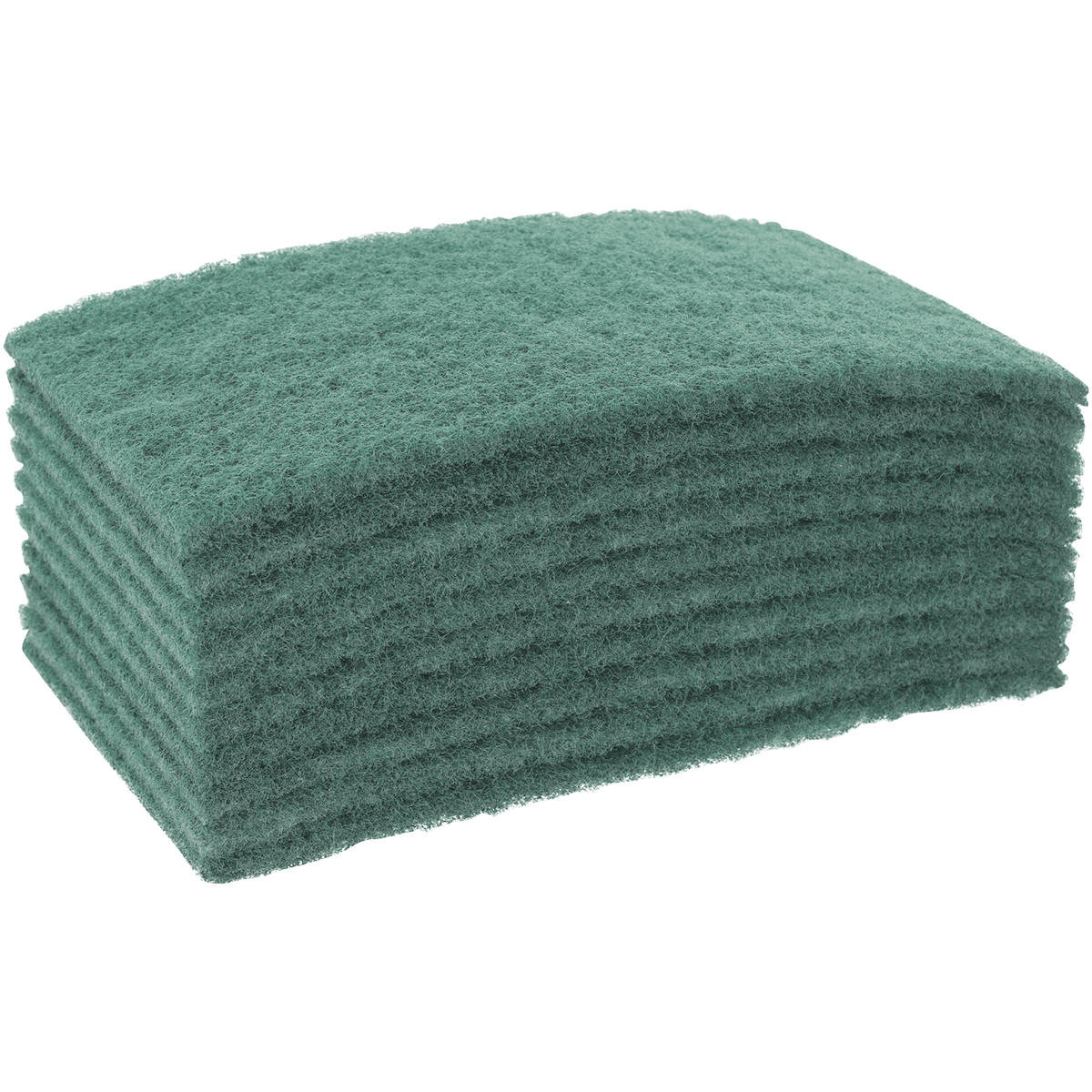 TAMPON ABRASIF VERT 22,5X14CM - PAQUET DE 10