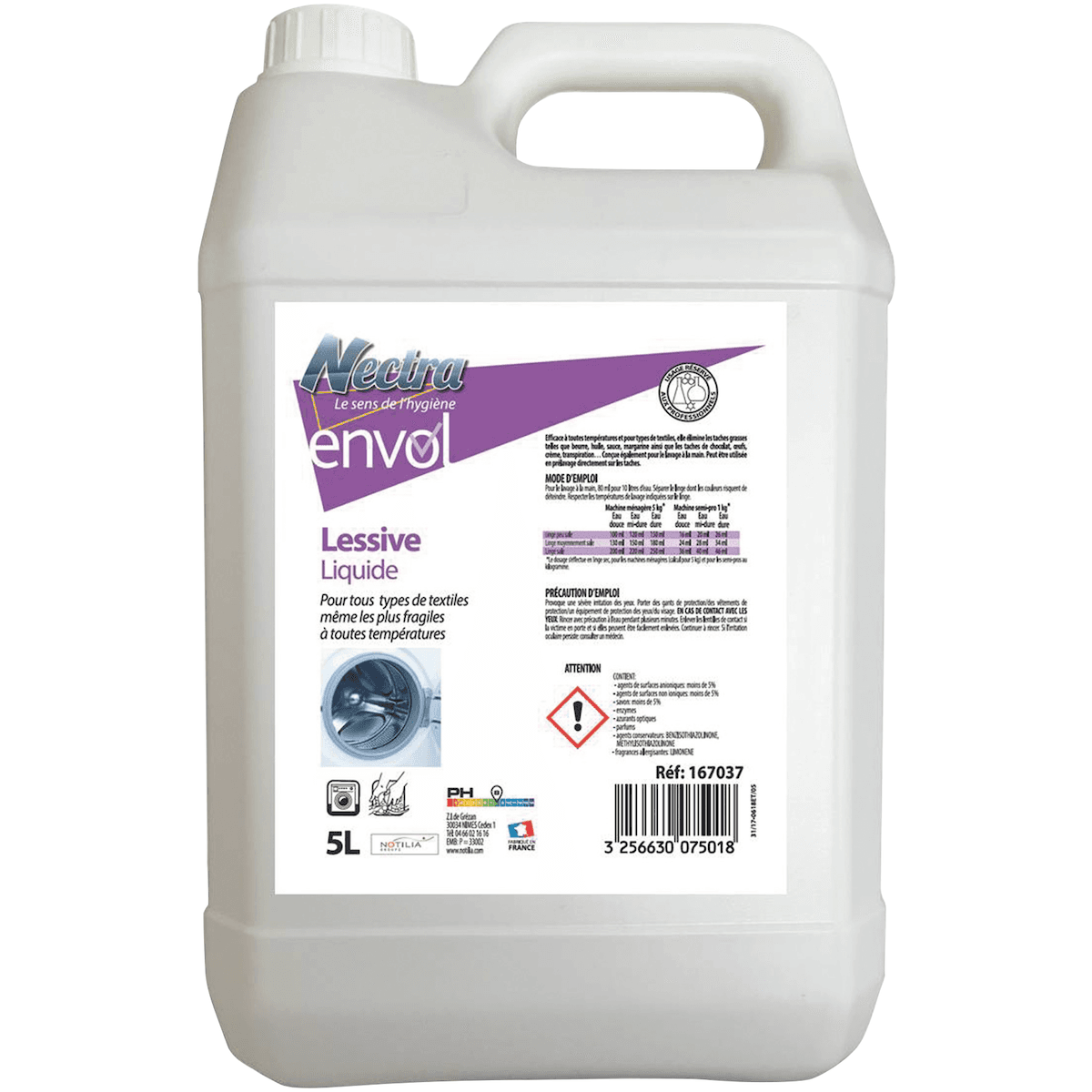 LESSIVE LIQUIDE SANS PHOSPHATE AU SAVON DE MARSEILLE