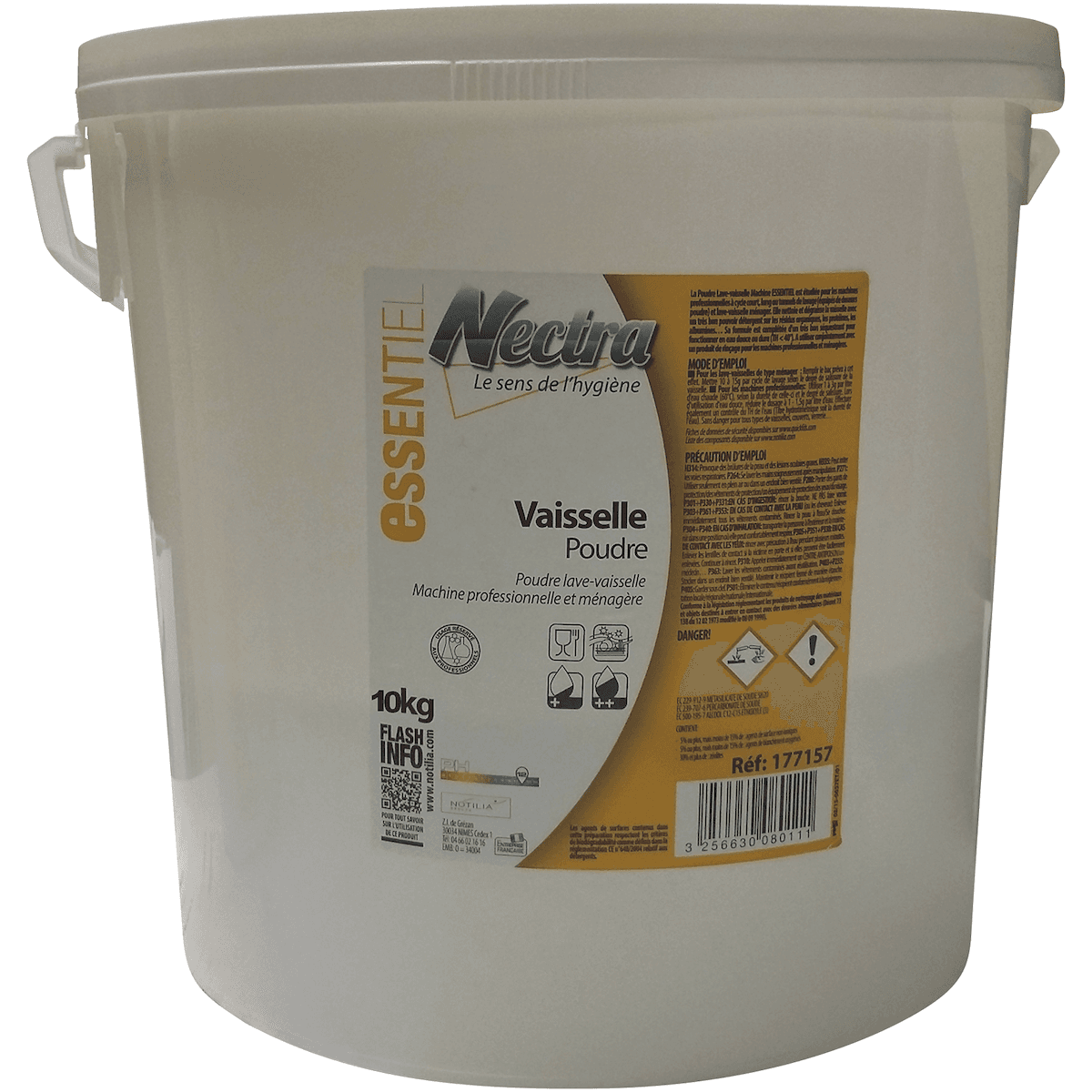 POUDRE DE LAVAGE VAISSELLE MACHINE TOUTES EAUX - SEAU 10KG