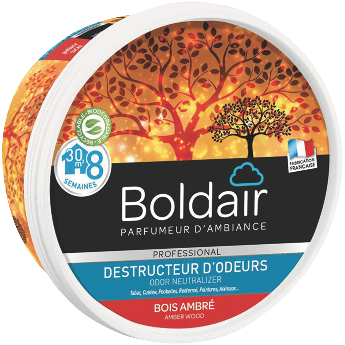 GEL BOLDAIR BOIS AMBRE  B300GR